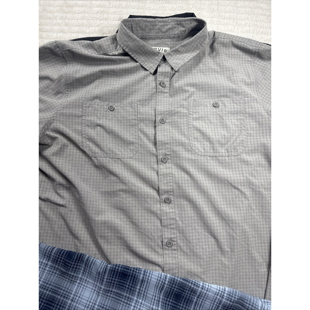 Orvis Men 2XL Lot Of 4 Short Sleeve Button Up Outdoor Camp Fishing Hike Classic - Picture 12 of 16